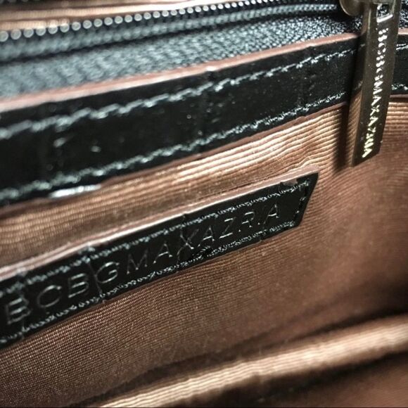 BCBGMaxAzria Vintage Brown Leather Sequin Mini Crossbody Shoulder Bag - Picture 5 of 8